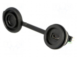 USB B micro | 1310 | for panel mounting,rear side nut | USB 2.0