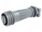Connector: circular | plug | female | PIN: 2 | EXPlora | Contacts: brass