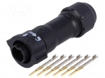 Connector: circular | male | plug | crimped | PIN: 6 | 22AWG&divide;20AWG | IP68