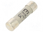 Fuse: fuse | gPV | 1A | 1000VDC | cylindrical | 10,3x38mm