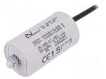 Capacitor: motors, run | 15uF | 470VAC | &Oslash;40x73.5mm | -25&divide;85&deg;C | &plusmn;5%