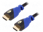 Cable | HDMI 2.0 | HDMI plug,both sides | 5m | black-blue