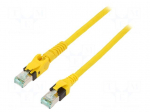 Patch cord | S/FTP | 6a | stranded | Cu | PUR | yellow | 10m | halogen free