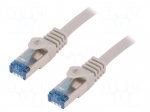 Patch cord | S/FTP | 6a | stranded | Cu | LSZH | grey | 15m | 26AWG