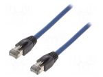 Patch cord | S/FTP | Cat 8.1 | stranded | Cu | LSZH | blue | 5m | 26AWG