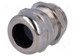 Cable gland | M25 | 1,5 | IP68 | Mat: brass | Body plating: nickel
