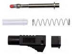Plug | 4mm banana | 45A | 1kVAC | black | Mounting: soldered | Mat: brass