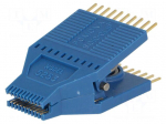 Test clip | PIN: 20 | blue | gold-plated | Application: SO,SOIC,SOJ