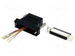 Transition: adapter | RJ12 socket,D-Sub 25pin female | black