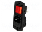 Connector: AC supply | socket | male | 10A | 250VAC | IEC 60320 | UL94V-0