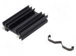 Heatsink: extruded | H | TO202,TO218,TO220,TOP3 | black | L: 50mm