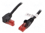 Patch cord | U/UTP | Cat: 6 | RJ45 plug,RJ45 down angled plug | CCA
