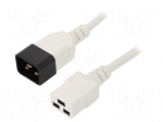 Cable | 3x1.5mm2 | IEC C19 female,IEC C20 male | PVC | 0.5m | white