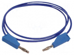 Test lead | 30VAC | 3A | banana plug 4mm,both sides | Len: 1m | blue
