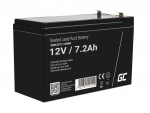 Green Cell AGM aku 12V 7.2Ah, klemm T2