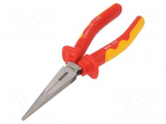Pliers | insulated,half-rounded nose | 200mm