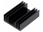 Heatsink: extruded | grilled | black | L: 37.5mm | W: 29mm | H: 11.5mm