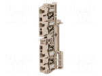 Splice terminal: rail | 24A | spring clamp | beige | wemid | 2.5mm2