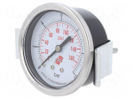 Manometer | 0&divide;12bar | rear connection | Thread: G 1/4" | 63mm | steel
