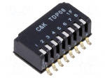 Switch: DIP-SWITCH | Poles number: 8 | OFF-ON | 0.025A/24VDC | Pos: 2