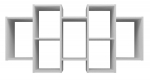 Wall-hung bookcase Bilbao 7.0 Wall Shelves White