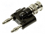 Laboratory connector: 4mm banana | 500V | double