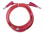 Test lead | 45A | banana plug 4mm,both sides | insulated | Len: 2m