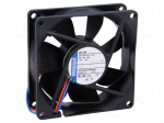 Fan: DC | axial | 24VDC | 80x80x25mm | 79m3/h | 37dBA | ball | 3600rpm
