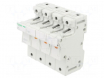 Fuse base | 14x51mm | for DIN rail mounting | 50A | Poles: 3+N