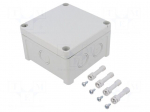 Enclosure: junction box | X: 110mm | Y: 110mm | Z: 65mm | wall mount | ABS