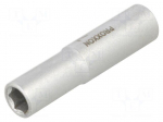 Socket | socket spanner | HEX 7mm | 1/4" | Socket: 6-angles