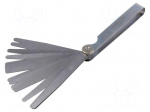 Metric feeler gauge | Range: 0,05&divide;1mm | L: 100mm | Width: 10mm | 20pcs.