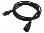 Cable | IEC C13 female,IEC C14 male | 3.5m | with IEC LOCK locking