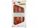 Screwdriver: insulated-set | insulated | Phillips,slot | 6pcs.