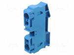 Splice terminal: rail | ST | spring clamp | blue | polyamide | ways: 1