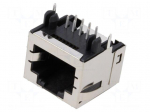 Connector: RJ45 | socket | PIN: 8 | side,angled 90&deg; | for cable | THT