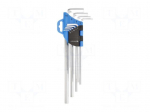 Wrench: hex key-set | Chrom-vanadium steel | long | 9pcs.