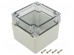 Enclosure: multipurpose | X: 105mm | Y: 105mm | Z: 90mm | ZP | light grey