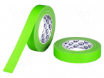 Tape: duct | W: 25mm | L: 25m | Thk: 0.3mm | fluorescent-green | max.60&deg;C