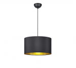 Trio Hostel piekarama lampa E27 matt black/gold brushed steel 308200179 4017807392517