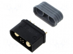Connector: DC supply | plug | male | QS | 160A | 500V | PIN: 6(4+2) | black