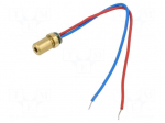 Module: laser | 1mW | red | dot | 650nm | 2.7&divide;3.3VDC | 10&divide;30mA