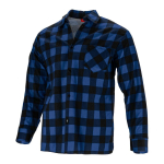 Jalan&otilde;ud, t&ouml;&ouml;riided | Isikukaitsevahendid // T&ouml;&ouml;-, kaitse-, k&otilde;rgn&auml;htavusega riided // Koszula flanelowa krata niebieska, 170g/m2, "3xl", ce, lahti