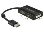 DeLOCK 0.16m DisplayPort/VGA+HDMI+DVI VGA (D-Sub)+ HDMI + DVI Black