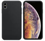 Back panel cover Evelatus Apple iPhone X Premium Soft Touch Silicone Case Black
