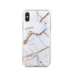 Back panel cover iLike Apple iPhone XR Marmur case White