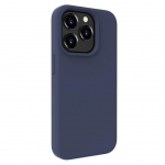 Back panel cover Evelatus Apple iPhone 15 Pro Max Premium Soft Touch Silicone Case Midnight Blue