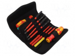 Screwdriver: insulated-set | insulated | 1kVAC | case | 17pcs.