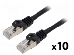 Patch cord | F/UTP | Cat: 6 | RJ45 plug,both sides | stranded | CCA