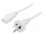 Cable | 3x1mm2 | AS/NZS 3112 (I) plug,IEC C13 female | PVC | 1m | 10A